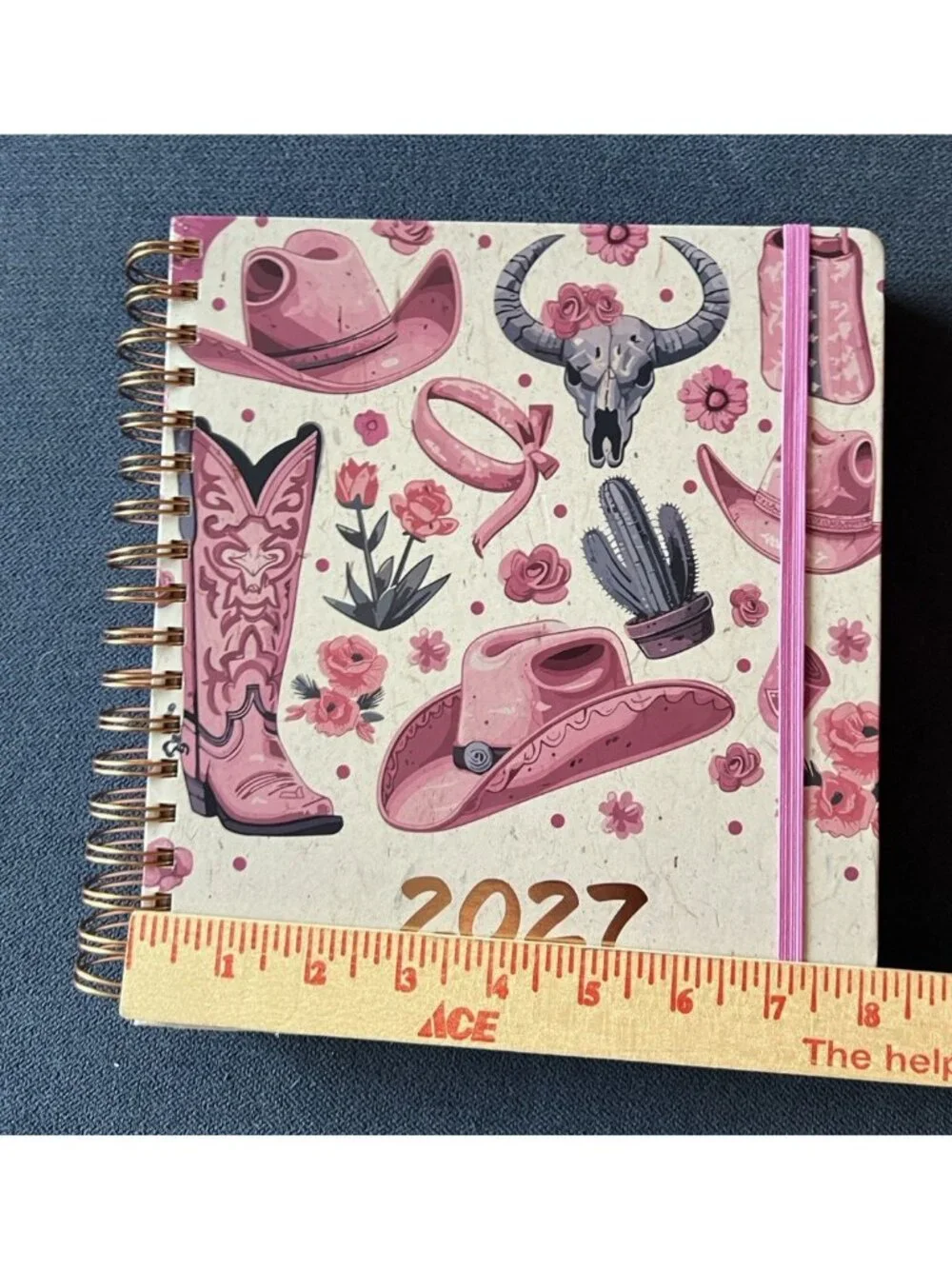 PINK COWGIRL 17 Month 2026-2027 Planner Month Day Week Organizer Planning Note